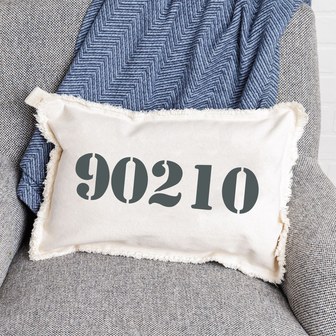 Zip Code Personalized Lumbar Pillow