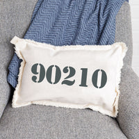 Zip Code Personalized Lumbar Pillow