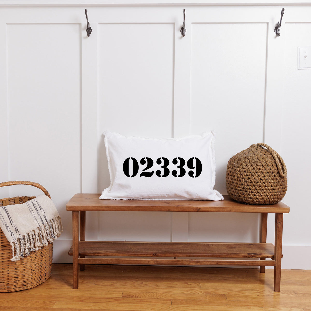 Zip Code Personalized Lumbar Pillow