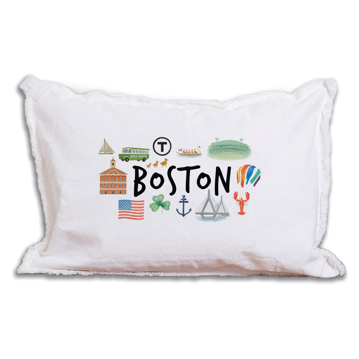 Boston Famous Rectangle Pillow