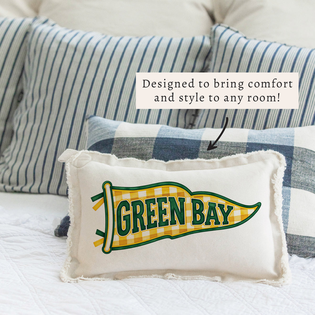 Green Bay Banner Pillow