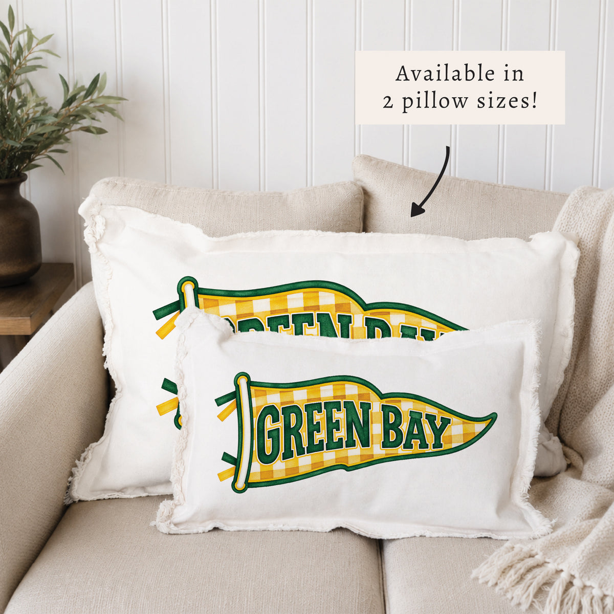 Green Bay Banner Pillow