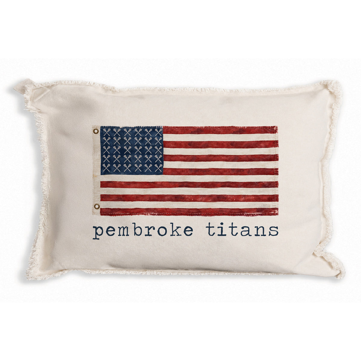 Lacrosse Flag Personalized Pillow
