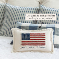 Lacrosse Flag Personalized Pillow