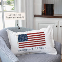 Lacrosse Flag Personalized Pillow