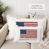 Lacrosse Flag Personalized Pillow