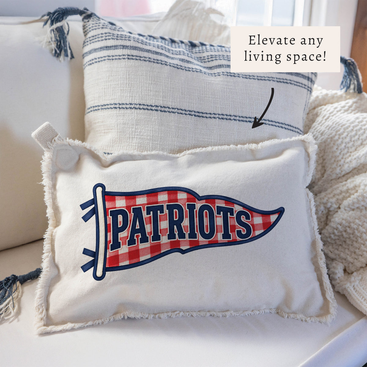 Patriots Banner Pillow
