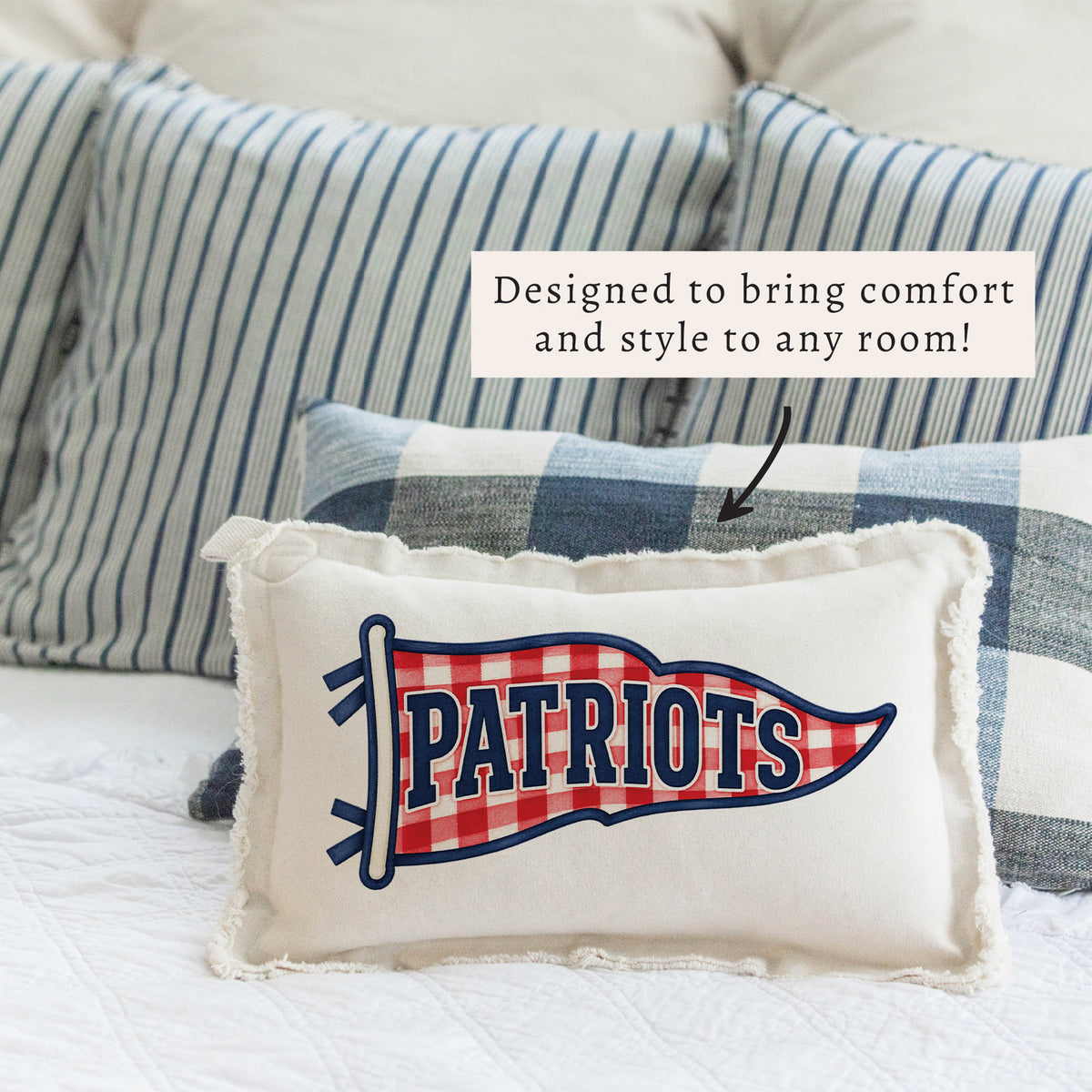 Patriots Banner Pillow