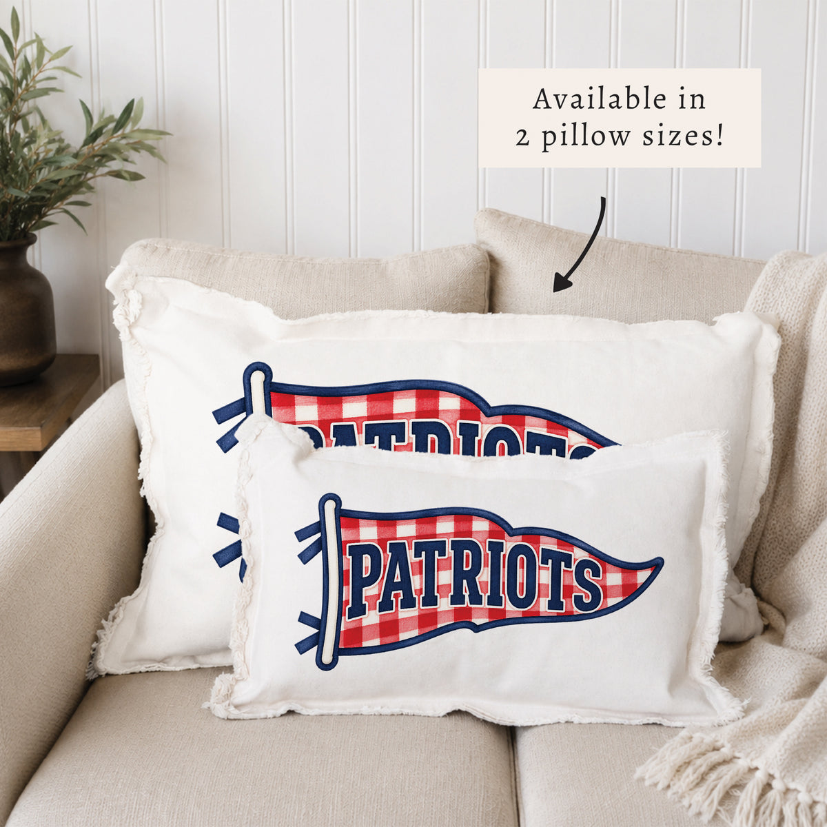 Patriots Banner Pillow