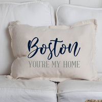 Boston You're My Home Lumbar Pillow