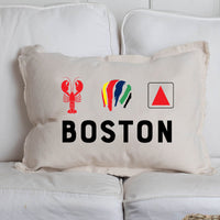 Boston Icons Lumbar Pillow