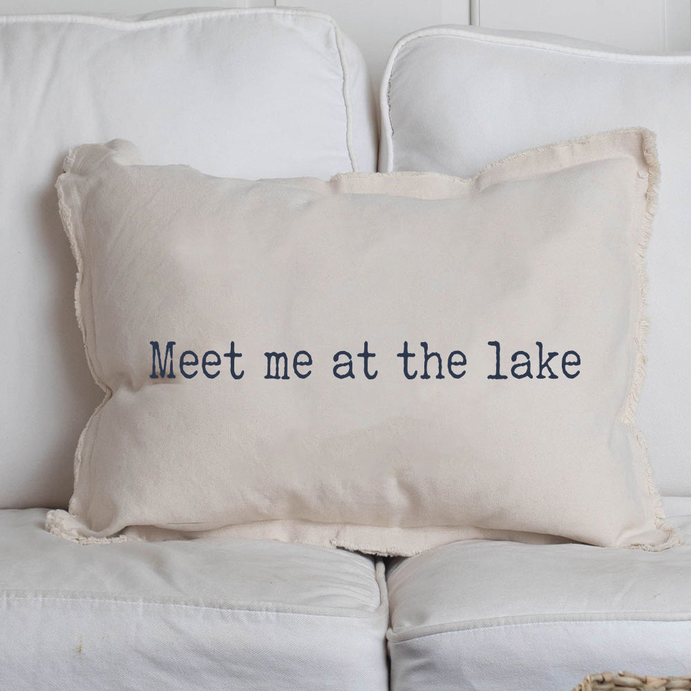 Meet Me at the Lake Lumbar Pillow