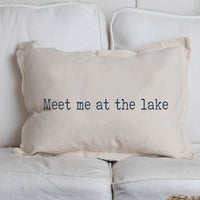 Meet Me at the Lake Lumbar Pillow