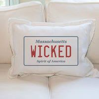 Wicked License Plate Lumbar Pillow