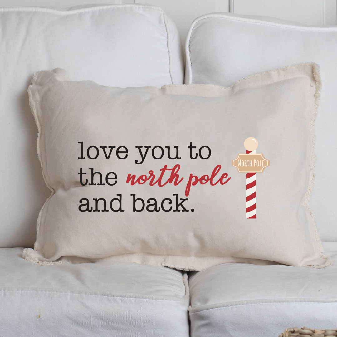 Love you to the North Pole and Back Lumbar Pillow