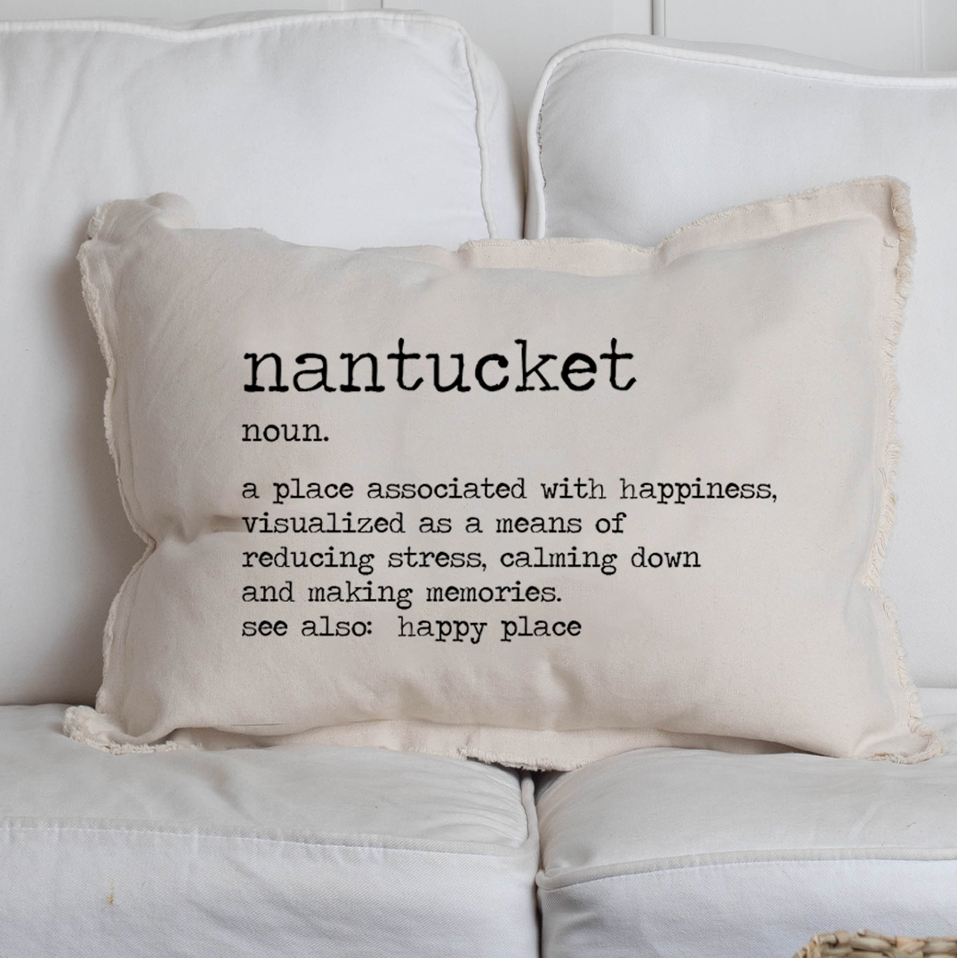 Happy Place Definition Personalized Lumbar Pillow