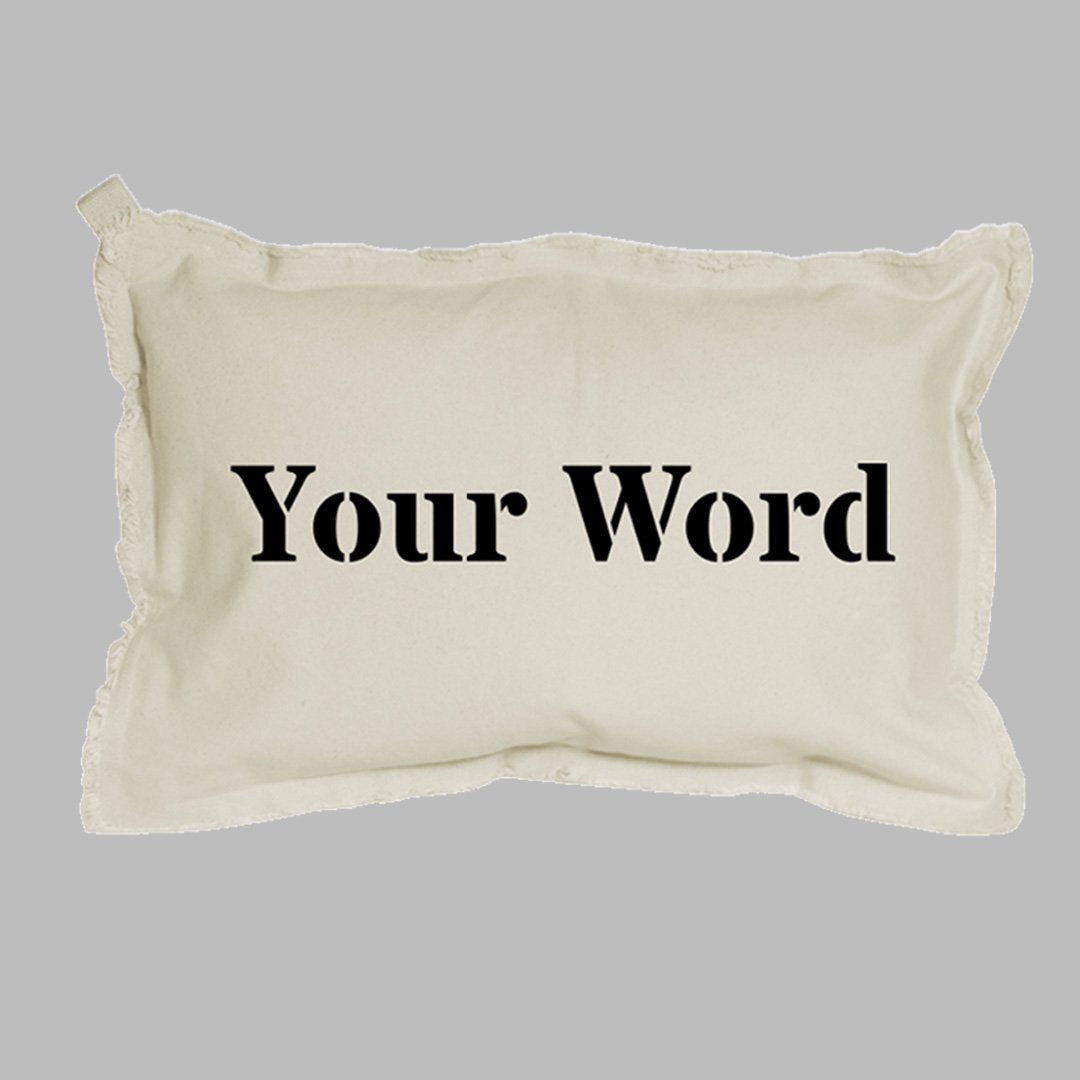 Your Word Times Personalized Lumbar Pillow