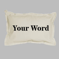 Your Word Times Personalized Lumbar Pillow