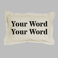 Your Word Two Lines Times Personalized Lumbar Pillow