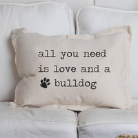 Personalized Love and a Dog Lumbar Pillow