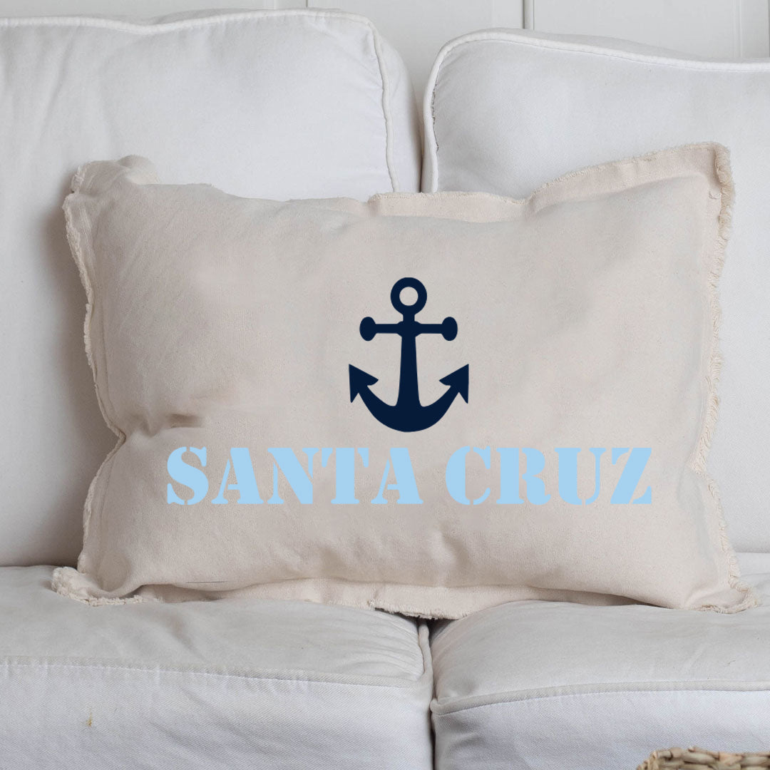 Personalized Anchor One Line Text Lumbar Pillow