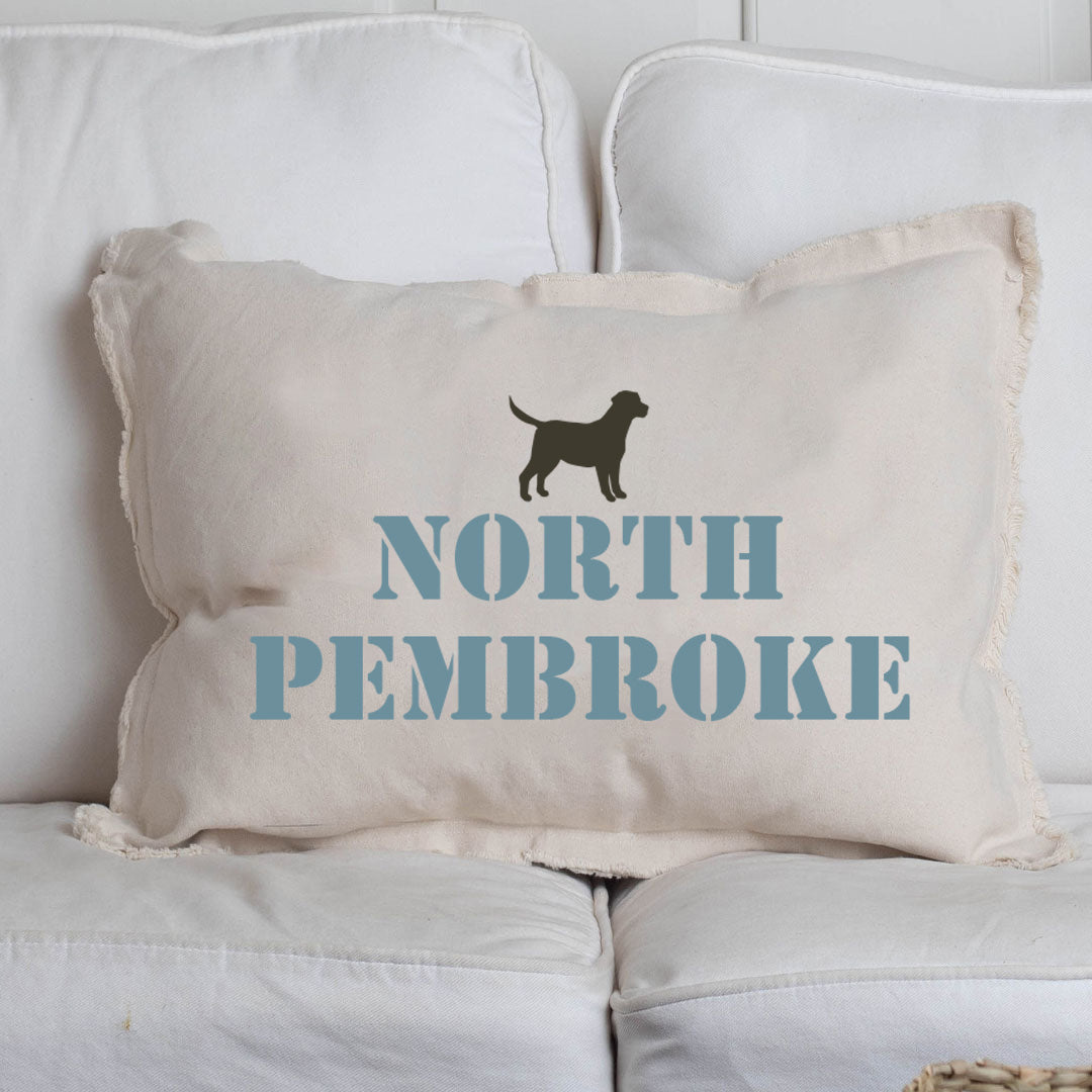 Personalized Dog Two Line Text Lumbar Pillow