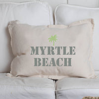 Personalized Palm Tree Two Line Text Lumbar Pillow