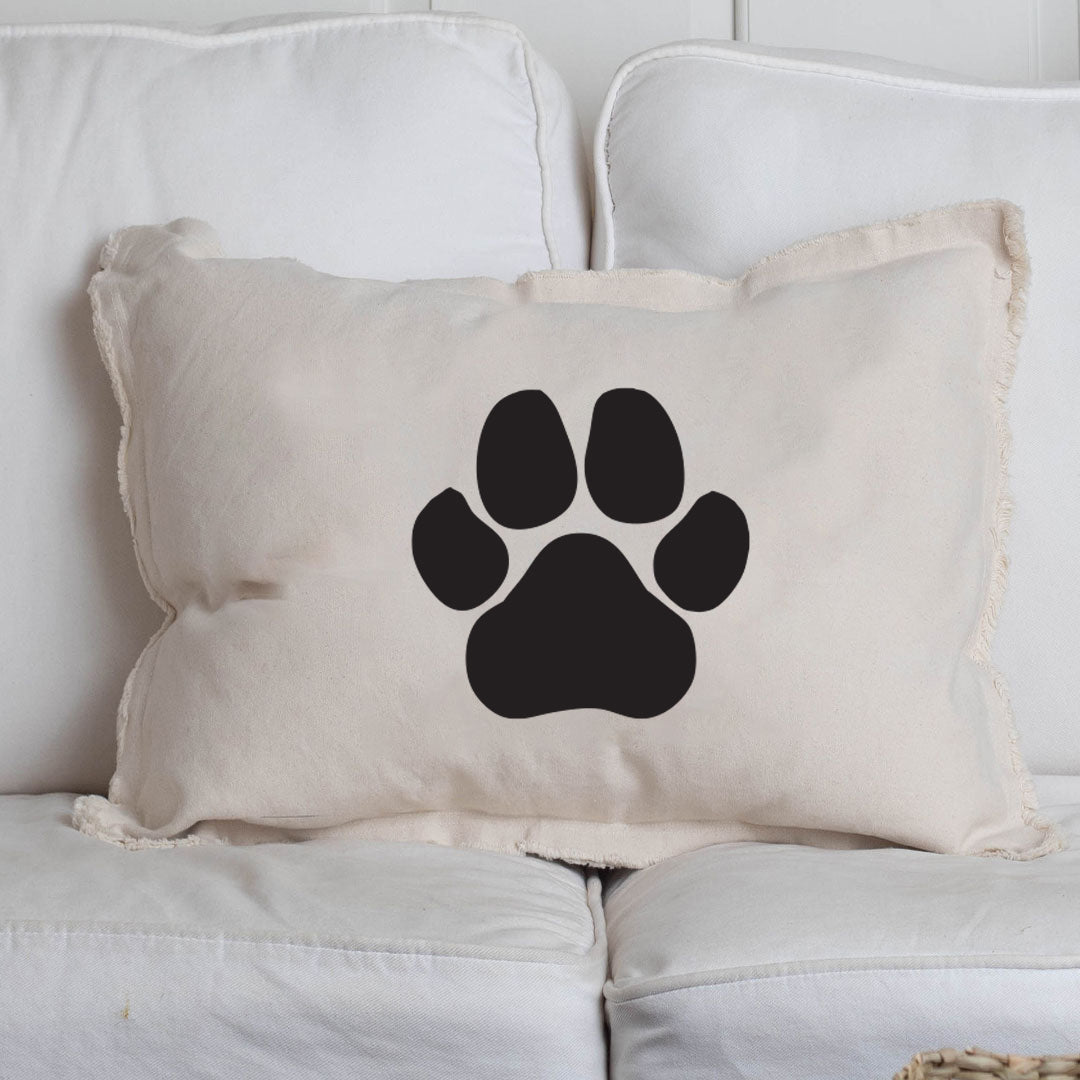 Personalized Paw Print Lumbar Pillow