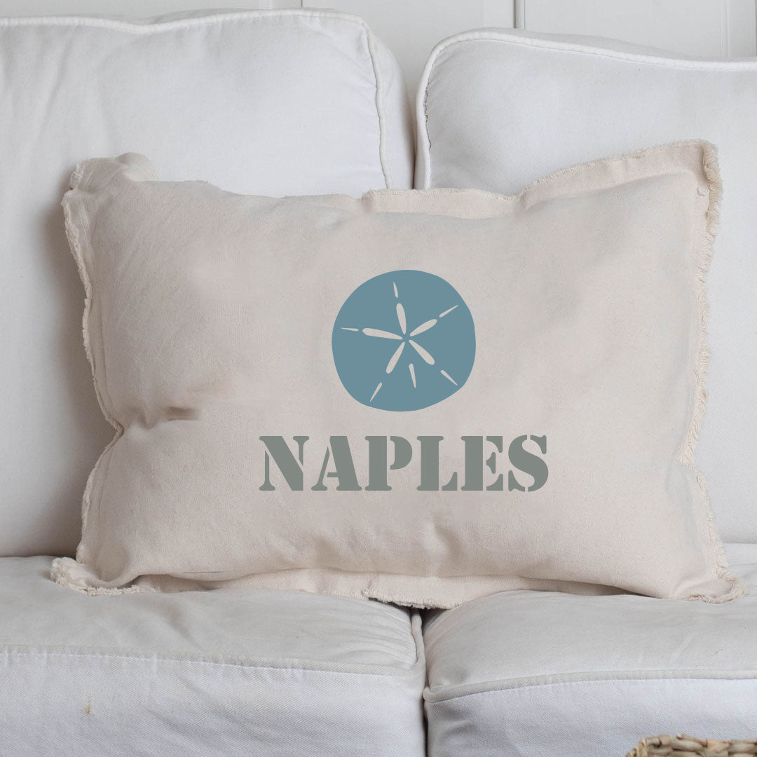 Personalized Sand Dollar One Line Text Lumbar Pillow