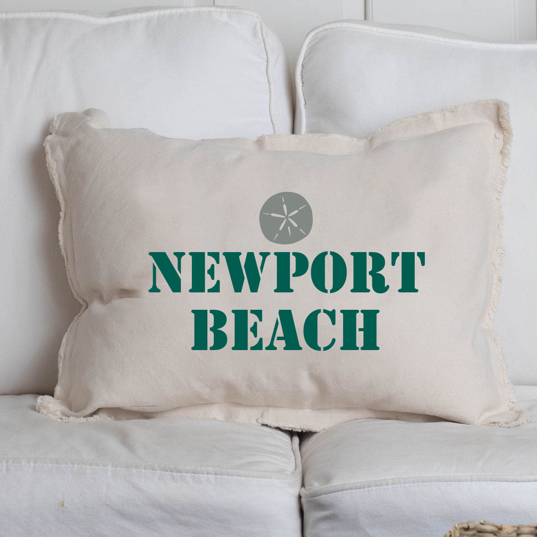 Personalized Sand Dollar Two Line Text Lumbar Pillow