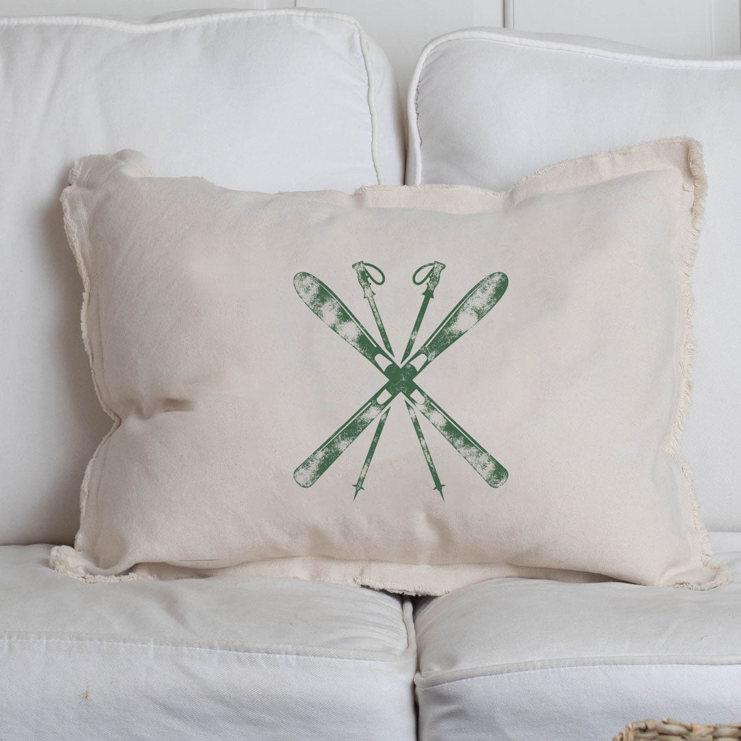 Personalized Skis Lumbar Pillow