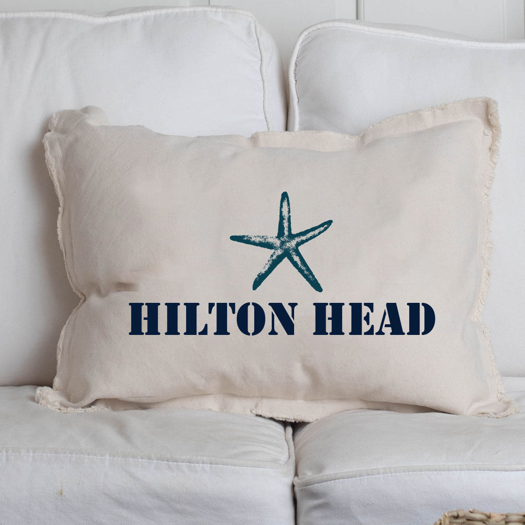 Personalized Starfish One Line Text Lumbar Pillow