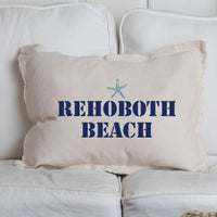 Personalized Starfish Two Line Text Lumbar Pillow