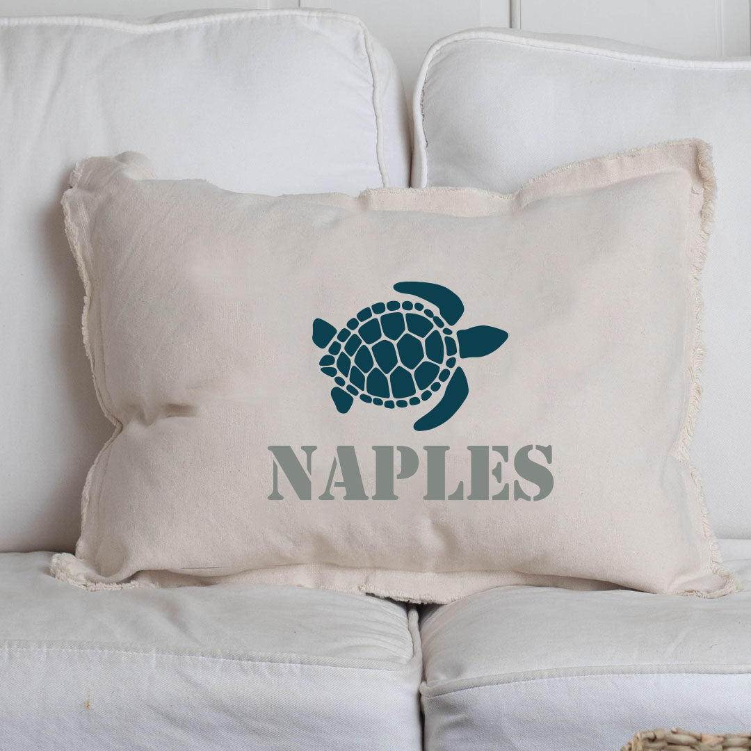 Personalized Turtle One Line Text Lumbar Pillow