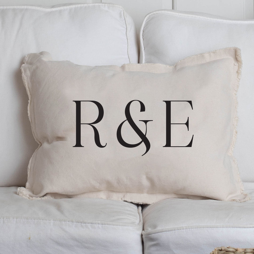 Initials Personalized Lumbar Pillow