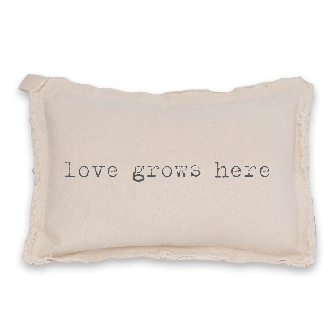 Love Grows Here Lumbar Pillow
