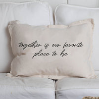 Together Is Our Favorite Place To Be Lumbar Pillow