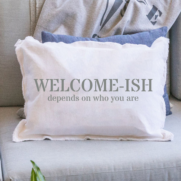 Welcome-ish Lumbar Pillow