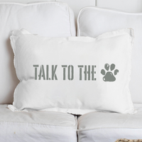 Talk to the Paw Lumbar Pillow