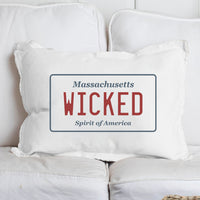 Wicked License Plate Lumbar Pillow