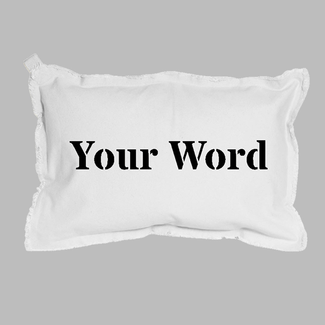 Your Word Times Personalized Lumbar Pillow