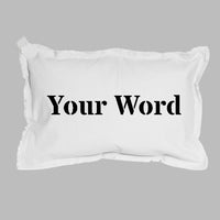 Your Word Times Personalized Lumbar Pillow