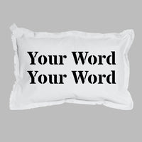 Your Word Two Lines Times Personalized Lumbar Pillow