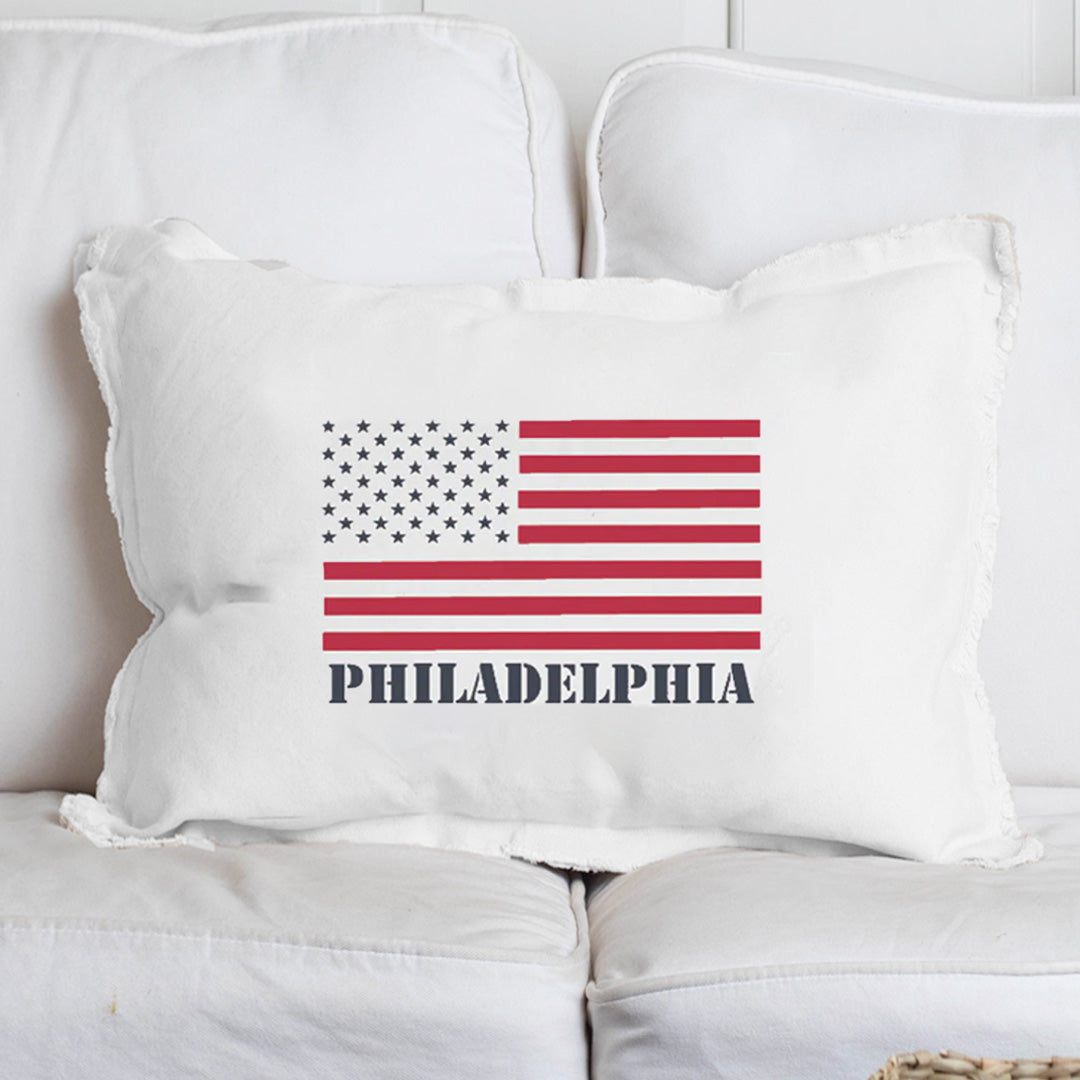 50 Stars Flag Personalized Lumbar Pillow