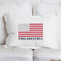 50 Stars Flag Personalized Lumbar Pillow