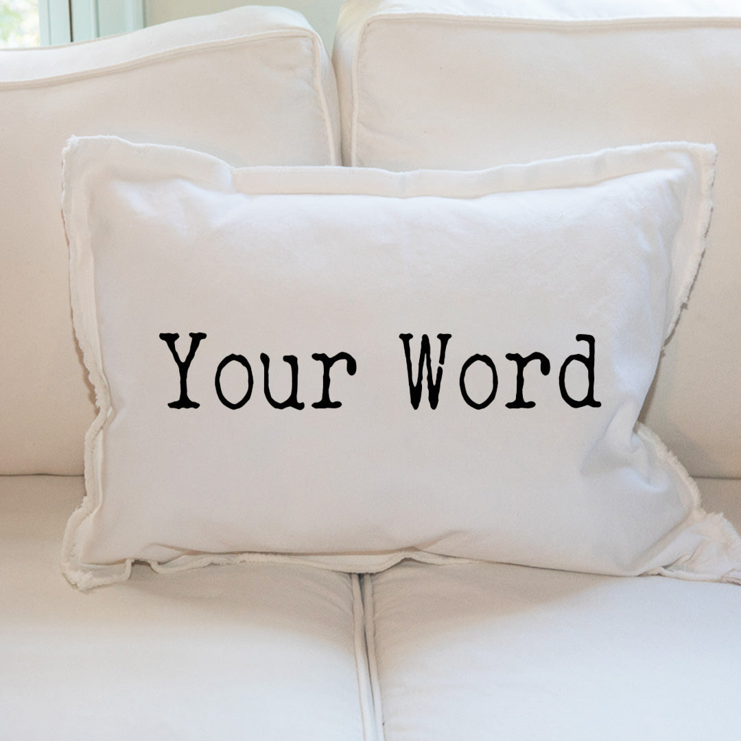 Your Word Typewriter Personalized Lumbar Pillow