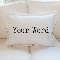 Your Word Typewriter Personalized Lumbar Pillow