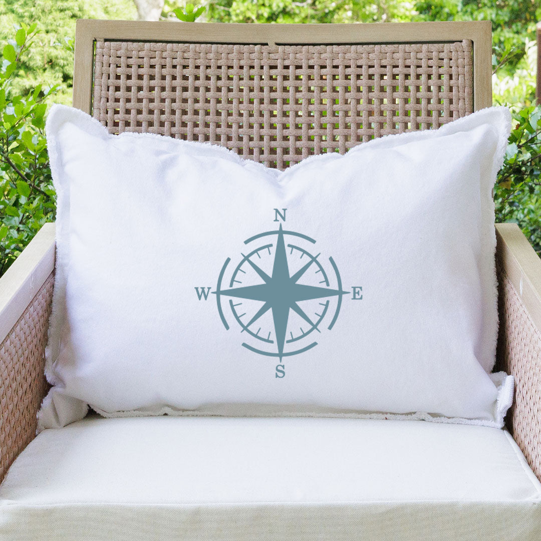 Personalized Compass Lumbar Pillow