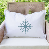 Personalized Compass Lumbar Pillow