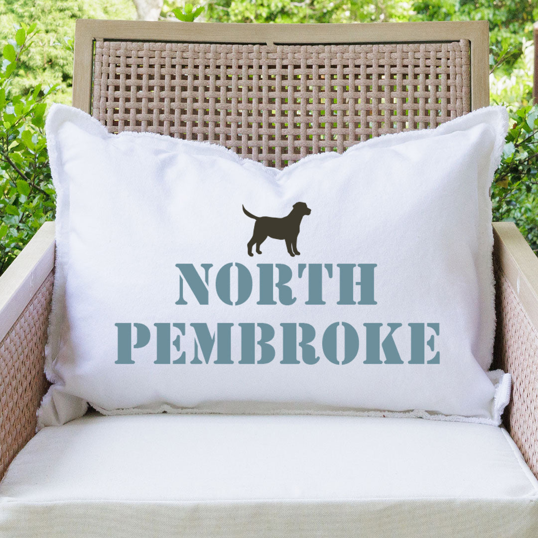 Personalized Dog Two Line Text Lumbar Pillow